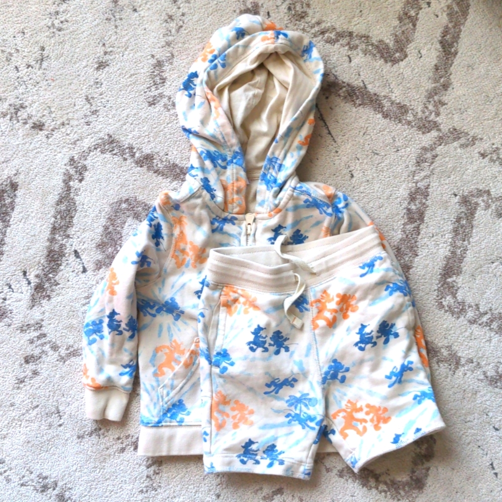 Disney Mickey Hoodie and shorts